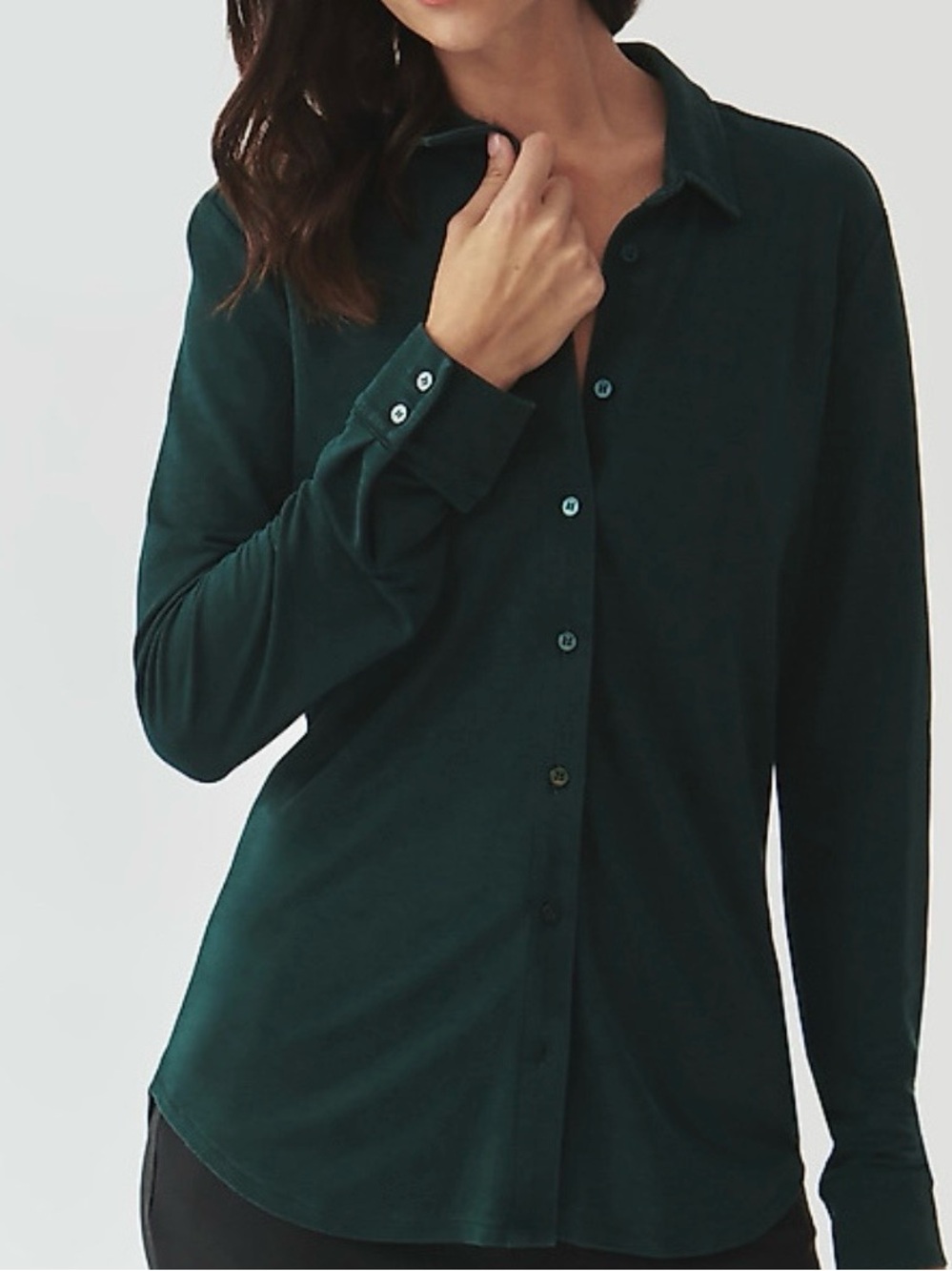 Banana republic cotton Women's Button-Down Shirt - Dark Green